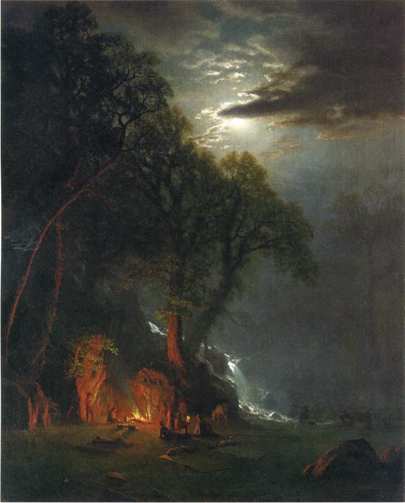 Albert Bierstadt Campfire Site Yosemite